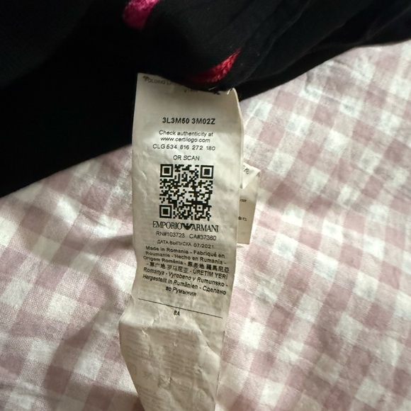 Emporio Armani Jumpsuit Set in Red Pink and Black - Picture 4 of 7